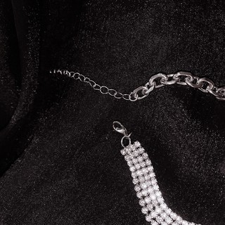 Vòng cổ choker bản 4 dây đá