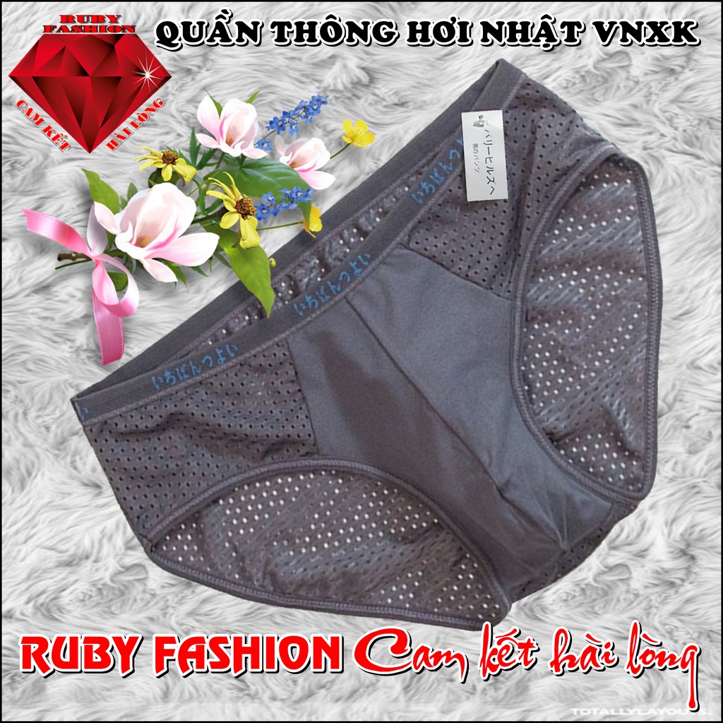 Có size lớn:  = set 6 Quần lót nam, Quần sịp nam lưới Nhật, Thun lạnh thông hơi