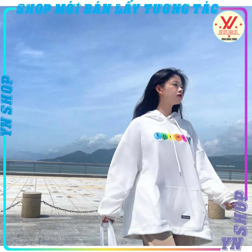 Áo Hoodie Nam Nữ  From Rộng Nỉ Bông Có Mũ   In Chữ INSANS phong cách Unisex Ullzang YN-HS