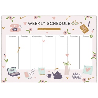Thời khóa biểu khổ A5 - A4 Decal tự dính (Bóc ra dán dễ dàng)