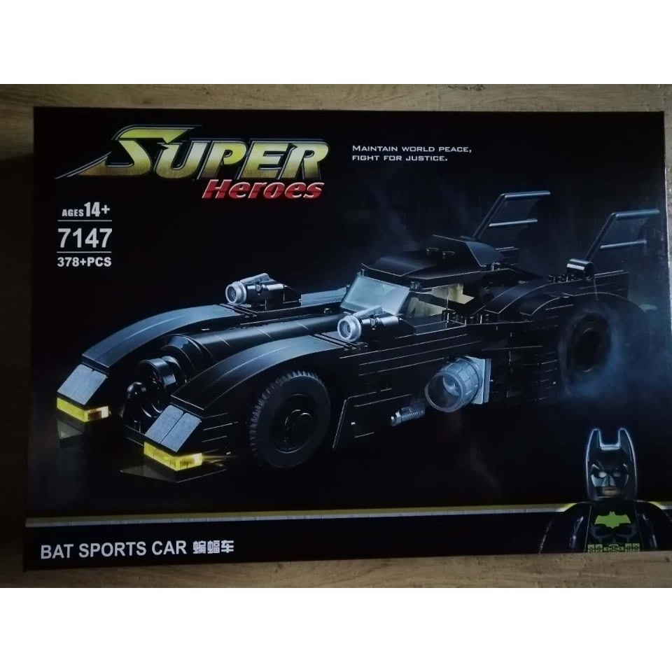 (có sẵn) bộ đồ chơi lắp ráp Decool 7147 Lắp Ráp Mô Hình Siêu xe batman batmobile sports car batman