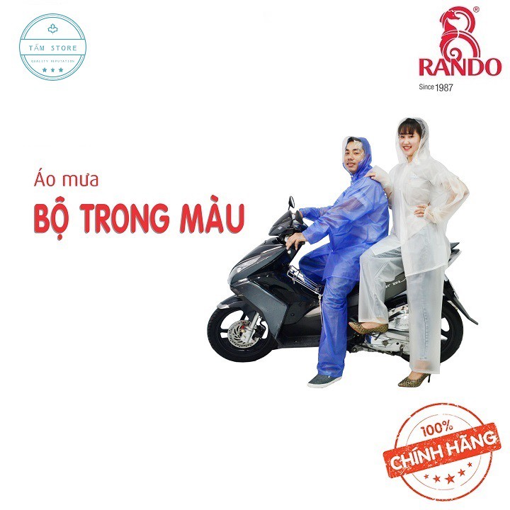 [ THÔNG DỤNG ] Bộ quần áo đi mưa trong màu Rando ASPC-01 che chở cho người thân yêu của bạn