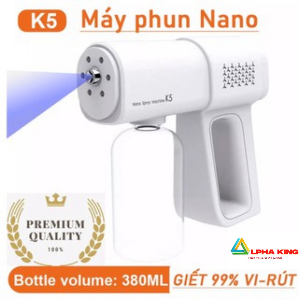 [Hot-Chính Hãng] Máy Phun Khử Khuẩn Nano K5 PRO Tia UV, Máy Xịt Khử Khuẩn Cầm Tay, Máy Diệt Khuẩn Nano Siêu Tiện Lợi | BigBuy360 - bigbuy360.vn