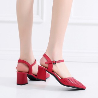 Sandal Cao Gót Nữ Cao 6cm Da Cao Cấp