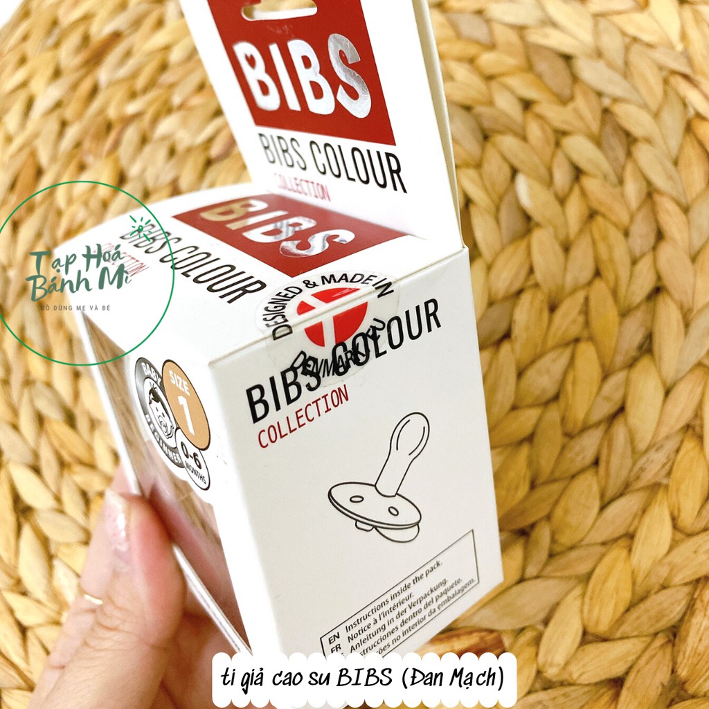 Ti giả BIBS Colour cao su kèm nắp trứng