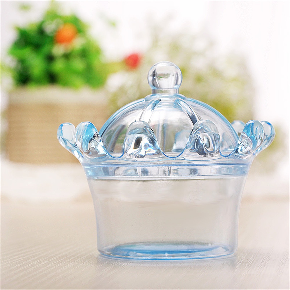 1 Hộp Nhựa Tròn Trong Suốt Dùng Đựng Kẹo Cưới/ Quà Tặng