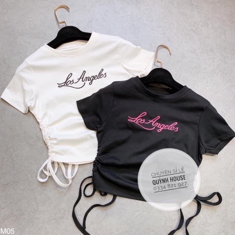 ÁO THUN THÊU DÂY RÚT MS002