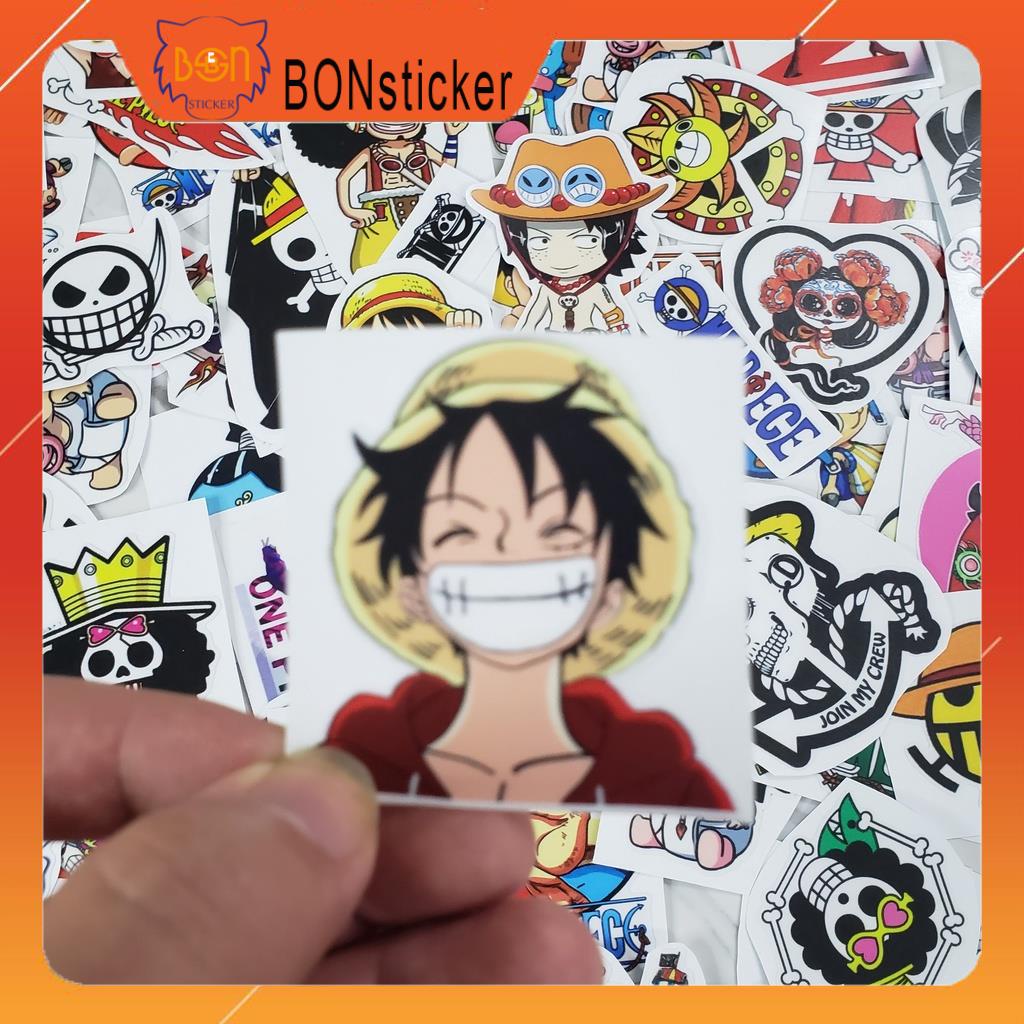 Sticker One Pice | Sticker anime dán nón bảo hiểm, Hình dán Chống Nước, Chống Bay Màu