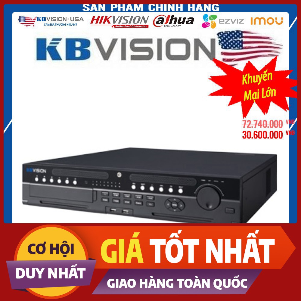 . Đầu ghi hình camera IP 128 kênh KBVISION KX-E4K88128N2 . [ Giá Sốc ]