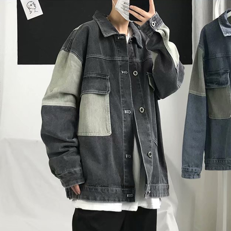 áo khoác denim vintage áo khoác nam form rộng tiếng Nhật áo khoác nam thời trang denim áo khoác nam cao cấp casual áo khoác bomber bigsize unisex