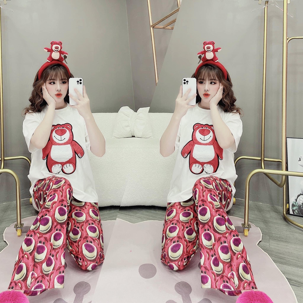 Đồ bộ nữ quần dài, đồ bộ mặc ở nhà,đồ bộ gấu,set đồ bộ đi chơi,đồ ngủ nữ,đồ ngủ mặc nhà, bộ thun cotton