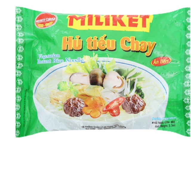 combo 10 gói Hủ tiếu chay Miliket gói 65g