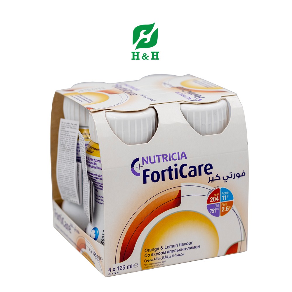 Sữa FORTICARE Nutricia Hà Lan Dinh dưỡng chuyên biệt cho bệnh nhân ung thư - lốc 4 chai/ 125ml