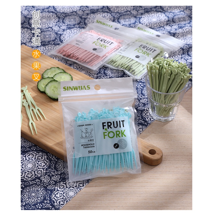 Bộ 50 Nĩa Nhựa Ăn Trái Cây Tiện Lợi