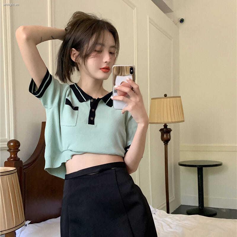 Áo Thun Cổ Polo Tay Ngắn Phong Cách Hàn Quốc Thời Trang Mùa Hè Hàng Mới Dành Cho Bạn Nữ 2021 | BigBuy360 - bigbuy360.vn