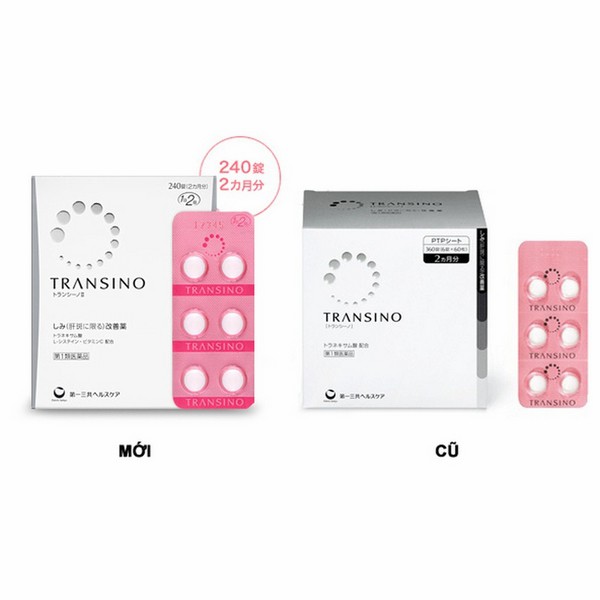 Viên Uống Mờ Nám, Tàn Nhang, Làm Trắng Da Transino Whitening Nhật Bản 120 viên và 240 Viên
