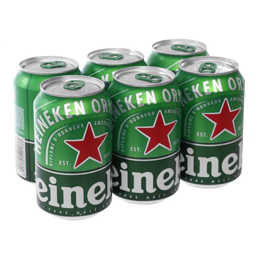 Lốc 6 Lon Bia Heineken Lon 330ml