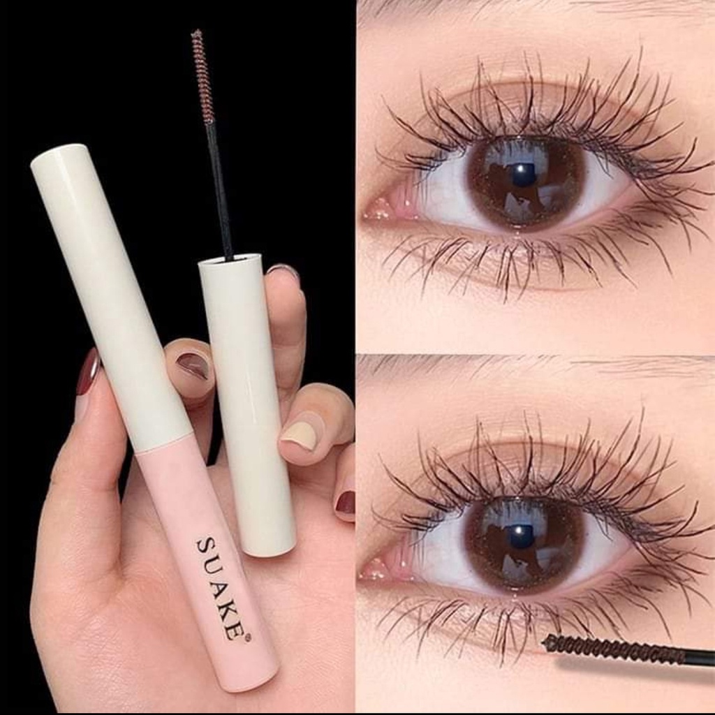 Mascara Suake 4D Màu Đen/ Nâu Chống Thấm Nước Chuốt Dài Mi Chuyên Nghiệp