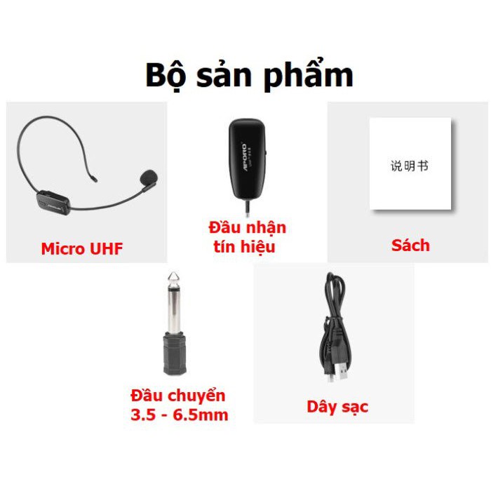 Micro không dây Aporo sóng UHF cho máy trợ giảng