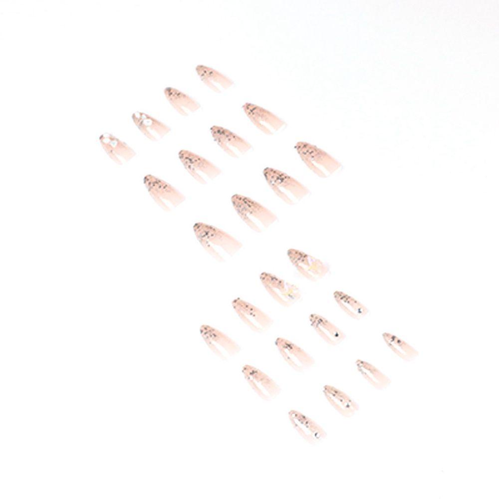 Bộ 24 Móng Tay Giả Lấp Lánh Thời Trang Cho Nữ|Bộ Móng Tay Giả Trang Trí Nghệ Thuật