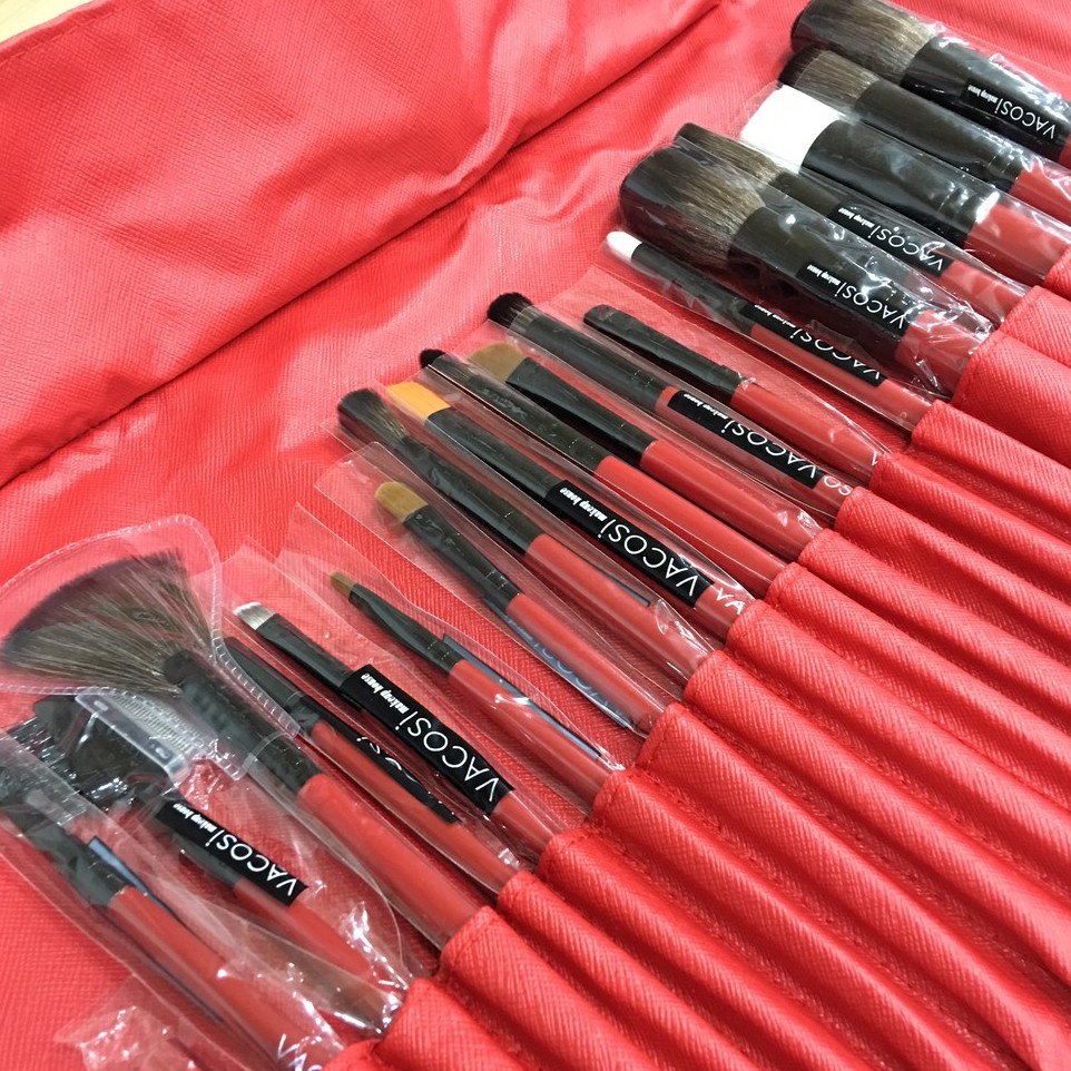 Bộ cọ trang điểm cá nhân nâng cao 20 cây Vacosi Advanced Brush‎ BC25 (Bóp đỏ) | BigBuy360 - bigbuy360.vn