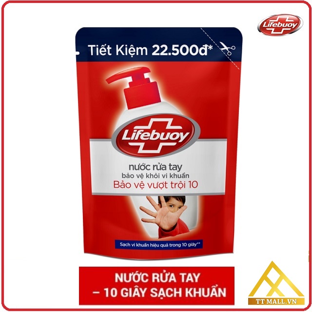 Nước Rửa Tay Lifebuoy Bảo Vệ Vượt Trội Túi 450g