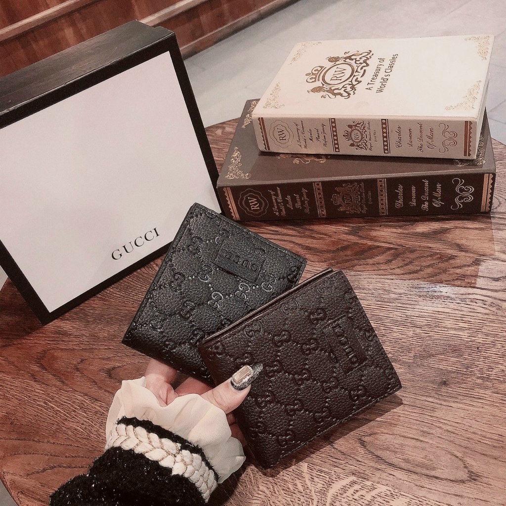 Ví nam gucci logo dập nổi fullbox