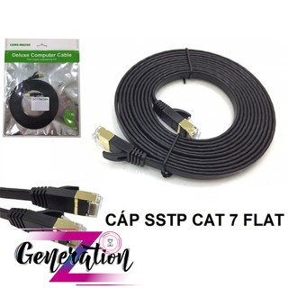 CÁP MẠNG CAT 7 SSTP ĐÚC SẴN 2 ĐẦU KM KC711 DẸP DÀI 1.5M - KC712 DÀI 3M - KC713 DÀI 5M