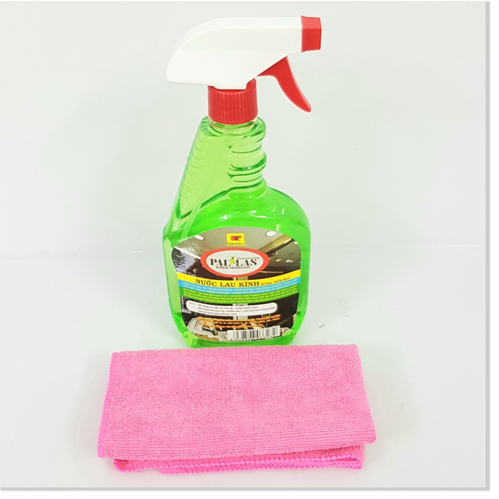 [ SỬA CHỮA LƯU ĐỘNG 24/7 HCM ] [CÓ KÈM KHĂN] Dung dịch rửa kính Pallas Glass cleaner 550ml GARA NGUYỄN LỢI