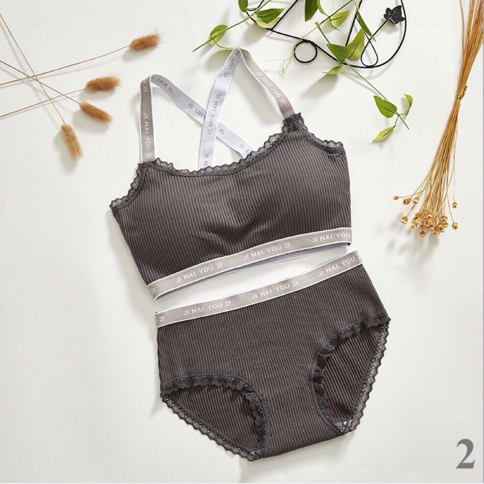 Siêu phẩm bộ Bra bộ thun gân tăm chất đẹp | BigBuy360 - bigbuy360.vn