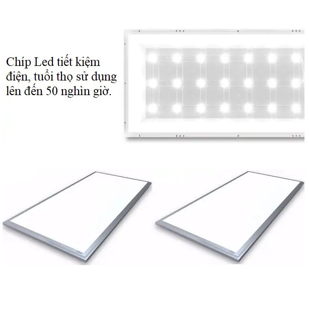Combo 2 Đèn Panel 30x60cm 36w ánh sáng trắng
