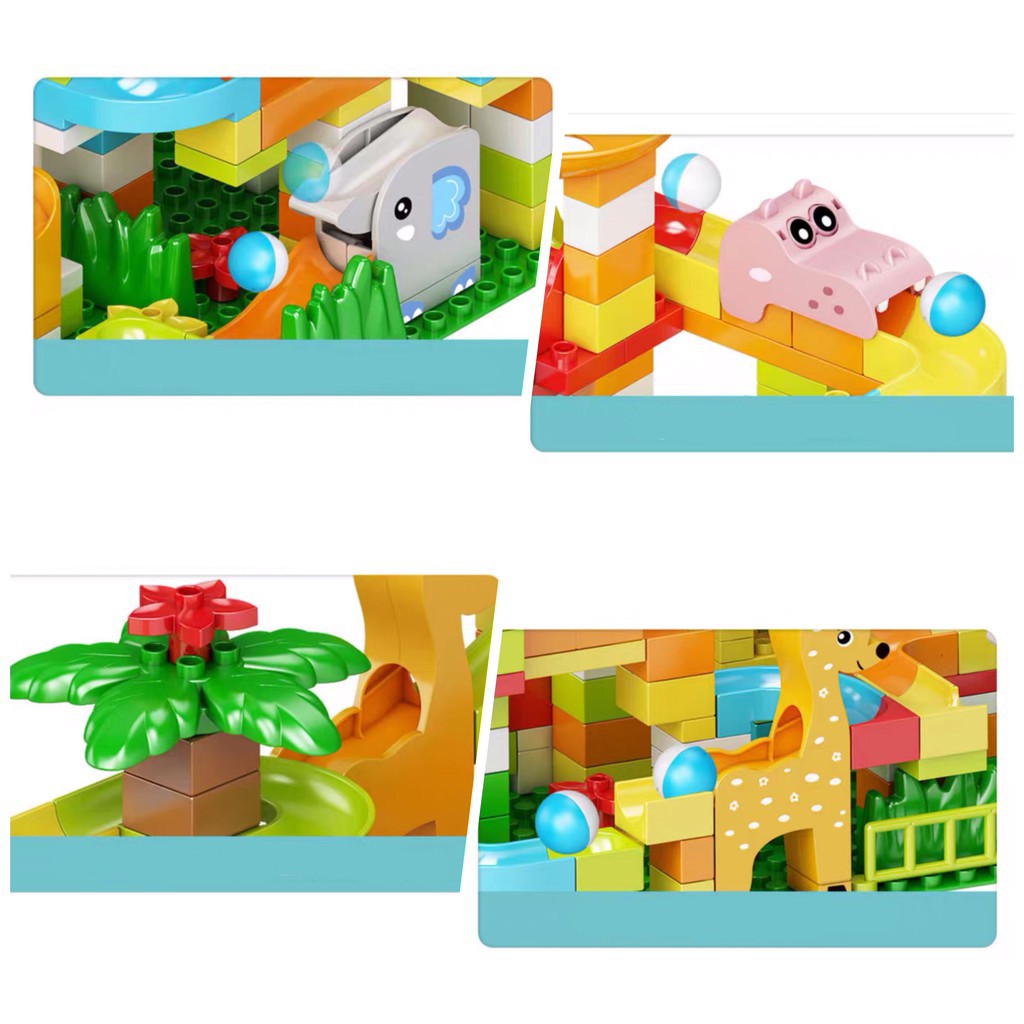 Order- Xếp Hình size Lego Duplo Cầu Trượt Sở Thú - 182 chi tiết - Đồ Chơi Sáng Tạo Cho Bé