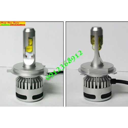ĐÈN PHA LED X70-XHP70 SIÊU SÁNG CHÂN H4 GẮN CHO XE MÁY- OTO (GIÁ 1 BÓNG)