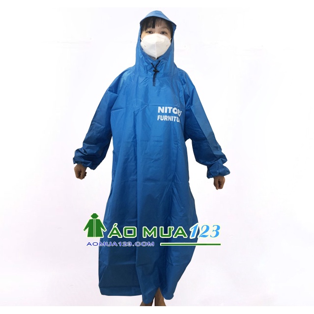 Áo mưa bít thân  vải dù siêu nhẹ quảng cáo