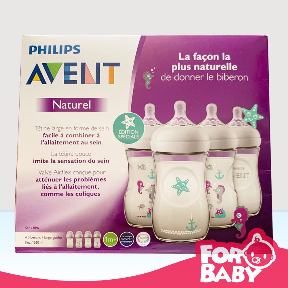 Bình sữa chống đầy hơi Philips Avent Natural 260ml 330m