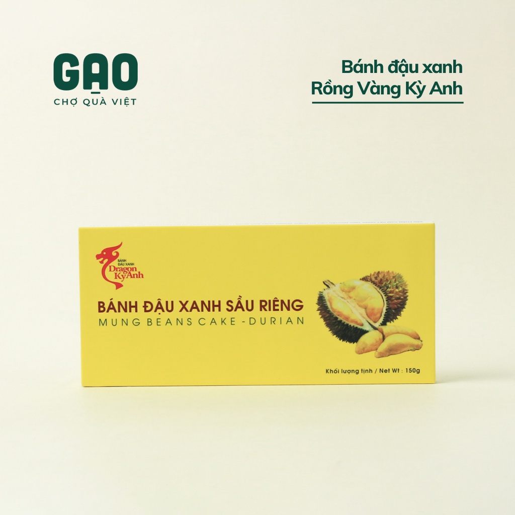 Bánh đậu xanh - Rồng Vàng Kỳ Anh - Nguyên vị, Trà xanh, Sầu riêng, Than tre