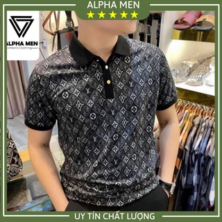 [Hàng Cao Cấp] Áo thun nam có cổ, Áo Polo nam hàng hiệu cao cấp LV 100% cotton co giãn 4 chiều chất mát A2044