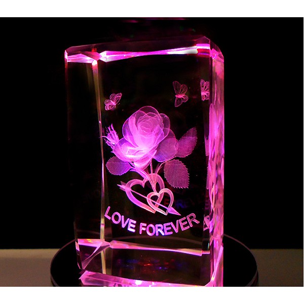 Quà lưu niệm pha lê love forever - Quà tặng sinh nhật -
