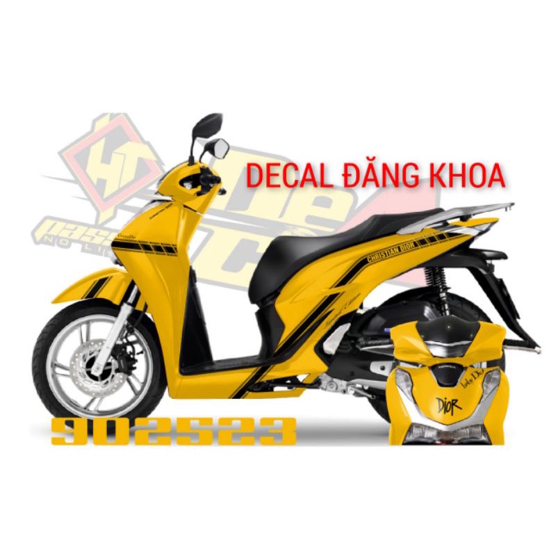 Tem xe SH CHRISTIAN DIOR mẫu mới tem trong dán cho mọi màu xe tem chống phai màu