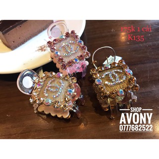 [xịn] kẹp tóc càng cua 3 - 5 răng trong đính đá chữ x (thương hiệu chan-nel) hạt nhuyễn Marcely ánh xà cừ
