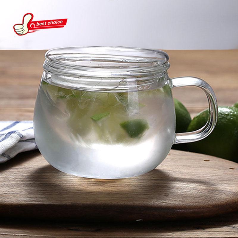 Cốc thủy tinh 350ml có nắp kèm phụ kiện chuyên dụng pha trà | BigBuy360 - bigbuy360.vn