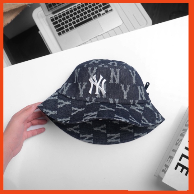 Nón Bucket MLB JEAN WAX KOREA , chất vải bò xanh hàng hiệu cao cấp, Freesize