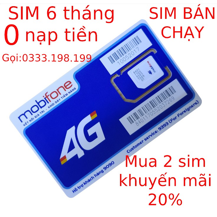 [SQT] Sim Mobile 1 năm FREE-Có hàng tại Đà Nẵng - [FREESHIP] - 48GB DATA TỐC ĐỘ CAO