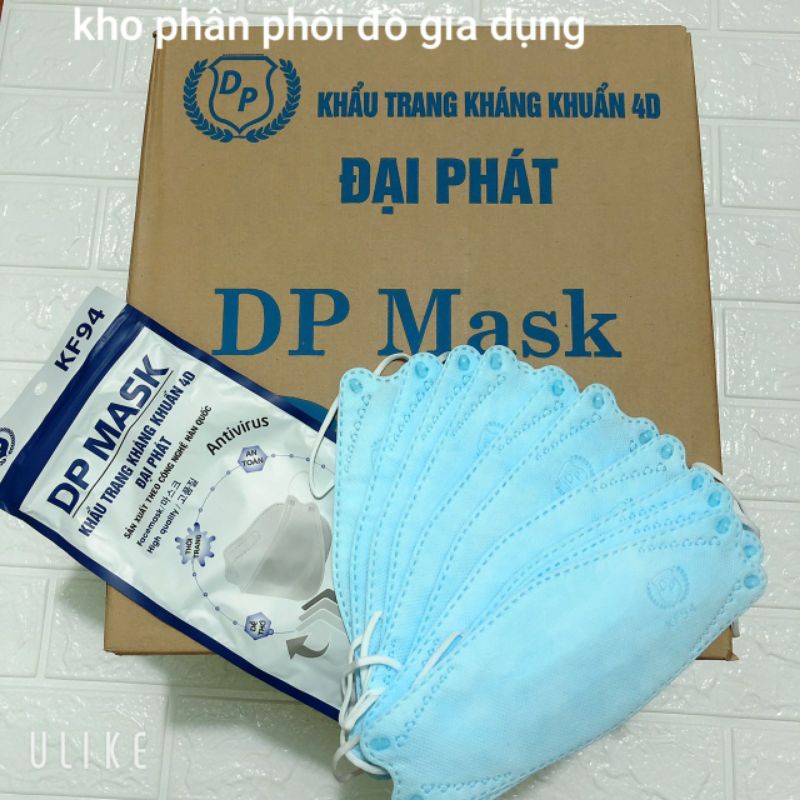 Khẩu trang y tế, khẩu trang 4d KF 94 DP Mask Đại Phát Thùng 30 Túi 300 Cái.