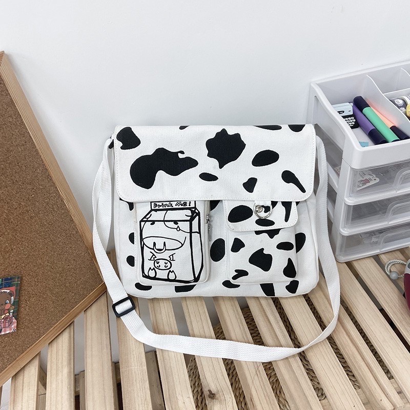 [Mã FAMAYWA2 giảm 10k đơn từ 50k] Túi Đeo Chéo Vải Bò Sữa Nắp | BigBuy360 - bigbuy360.vn