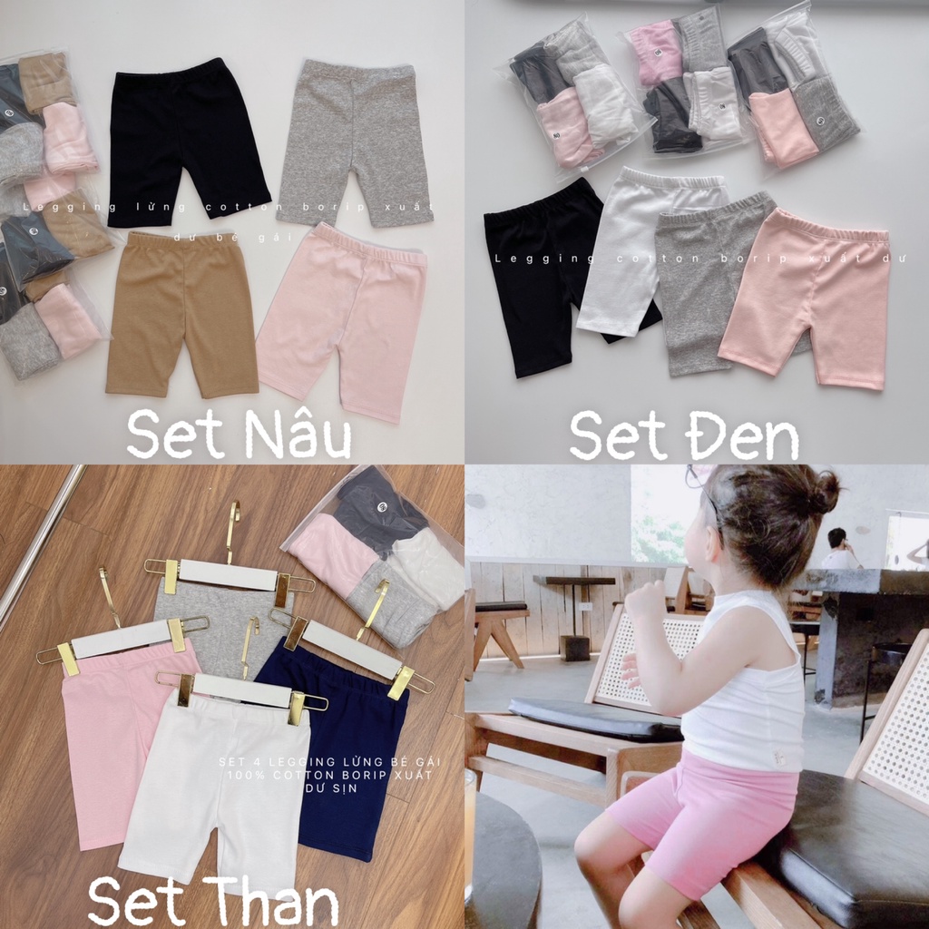 SET 4 LEGGING LỬNG BÉ GÁI