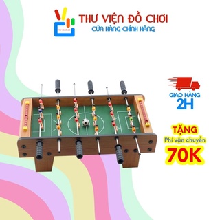 [TẶNG KÈM BÓNG] Bàn Bi Lắc Bóng Đá Bằng Gỗ - 6 Tay - Thư Viện Đồ Chơi