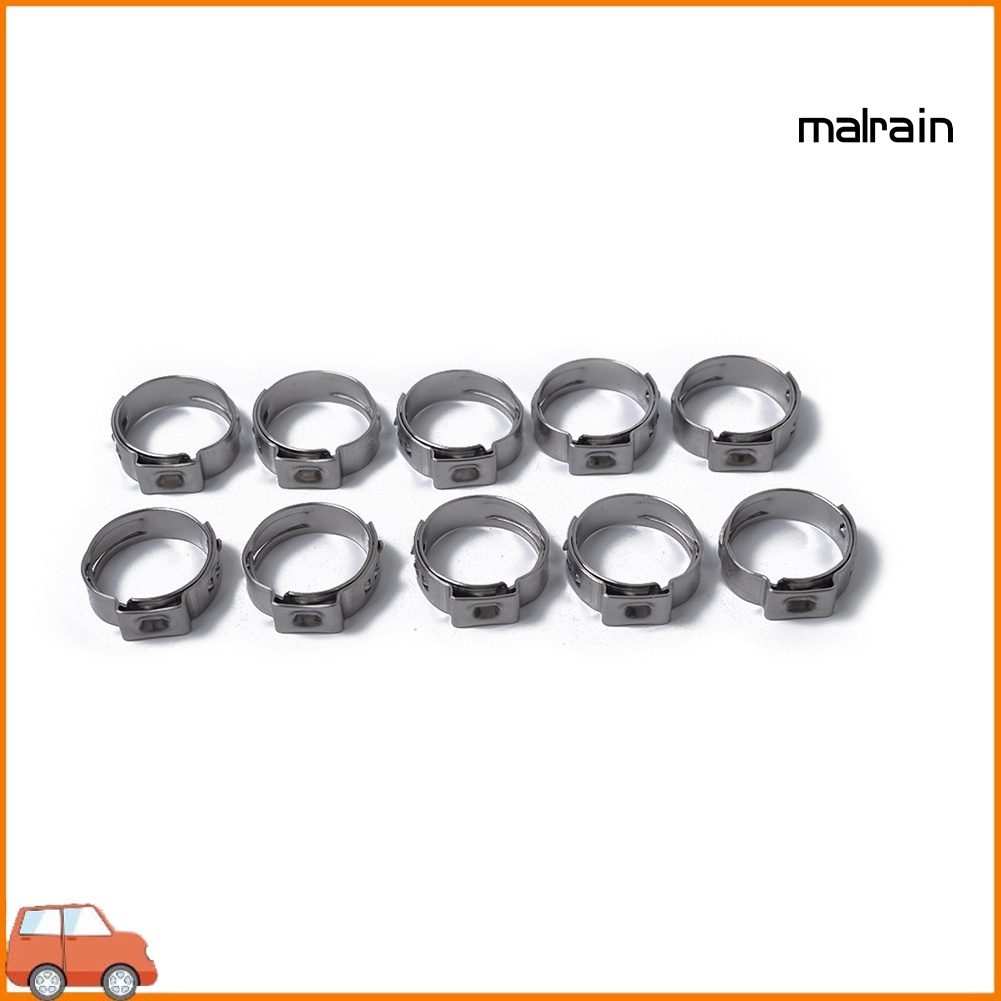 Set 10 Kẹp Ống Nhiên Liệu Hình Chữ O Bằng Thép Không Gỉ