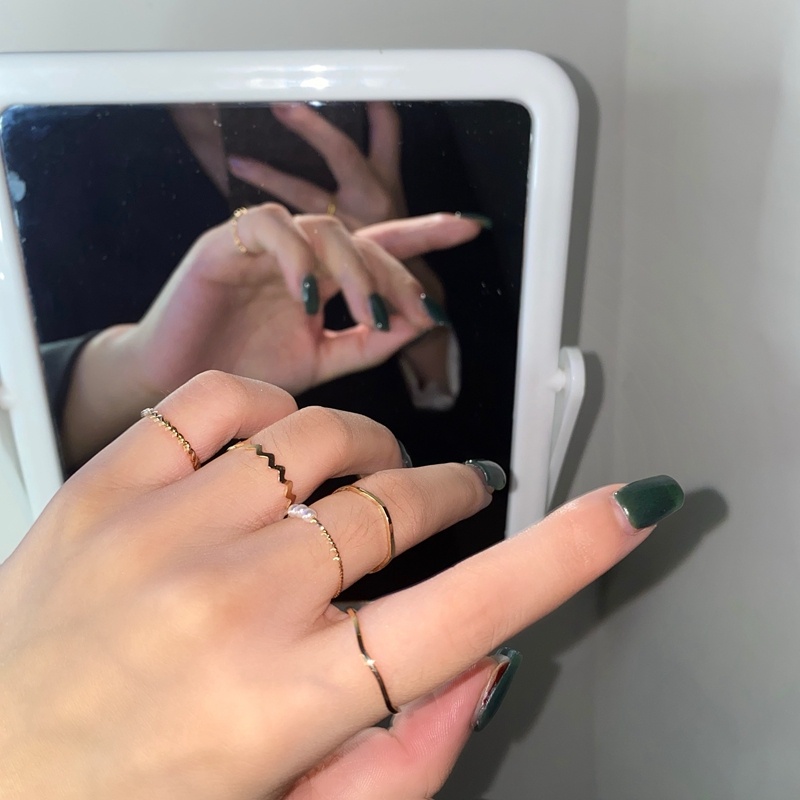 Bộ 5 Nhẫn Ngọc Trai Sang Trọng