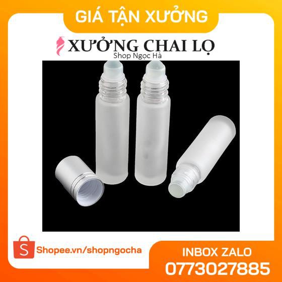 Lọ Chiết Nước Hoa ❤ GIÁ RẺ NHẤT ❤ Chai thủy tinh bi lăn 10ml thân trơn chiết nước hoa, đựng dầu thơm , phụ kiện du lịch